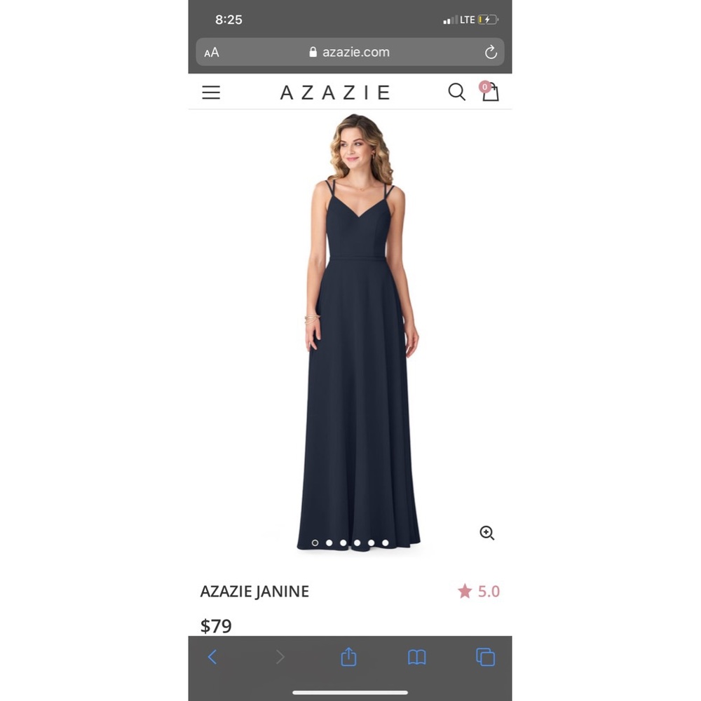 Azazie Dark Navy Janine Bridesmaid Dress
